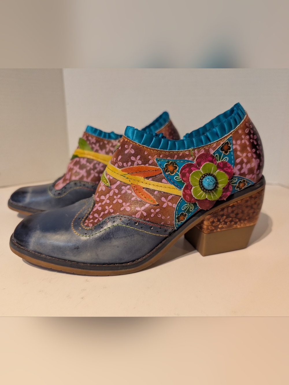 Socofy Leather Shoes Size 38‎ EU Colorful!